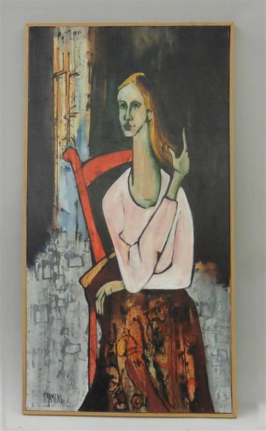 null Serge DAMIENS (25 December 1954)
"She was so lonely"
Acrylic on canvas signed...