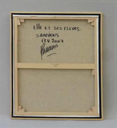 null Serge DAMIENS (25 décembre 1954)
« Elle et ses fleurs »
Acrylique sur toile...