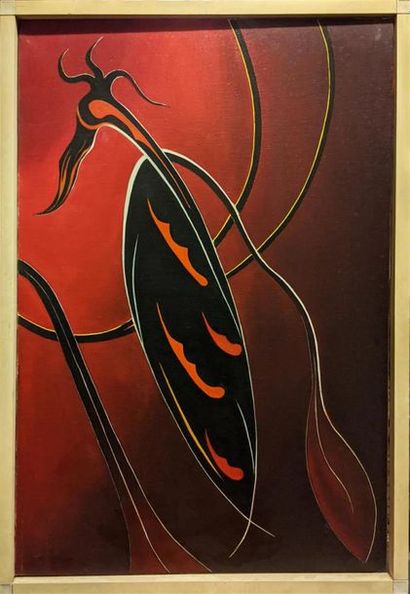null AUBIAN ( XXth)
"Perplexity"
Oil on canvas signed and titled on the back.
93...