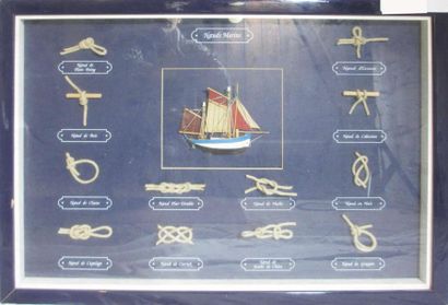 null Framed piece depicting marine knots 