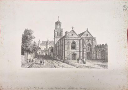 null Isidore-Laurent DEROY (1797-1886)
"Vue de l'Église Saint-Sulpice de Pierrefonds"
Lithographie...