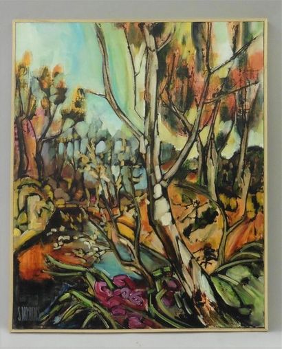 null Serge DAMIENS (25 December 1954)
" Le Sous-Bois "
Acrylic on canvas signed lower...
