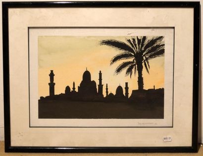 null Jean de DIEULEVEULT (1942)
"Vue sur les toits de mosquée"
Lithographie signée...