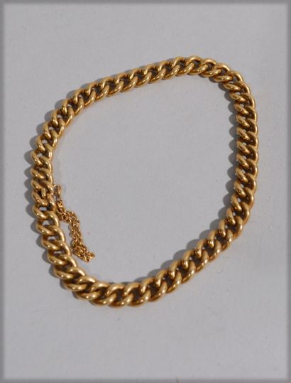 null 18 K (750/oo) yellow gold 18 K (750/oo) chain link bracelet - Weight: 24.48...