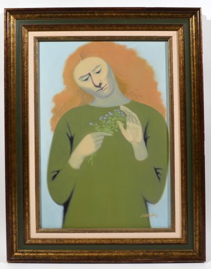 null Erika WEIHS (1917-?)

"Ageratum"

Oil on canvas signed lower right

56x38cm

Illustrator...