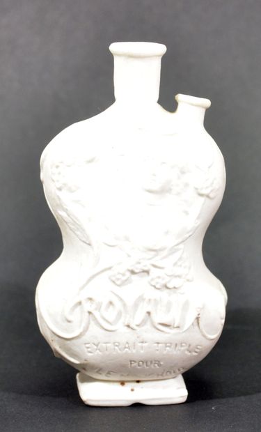 null BOTTLE in Art Nouveau style moulded biscuit for perfume "Royalia triple extract...