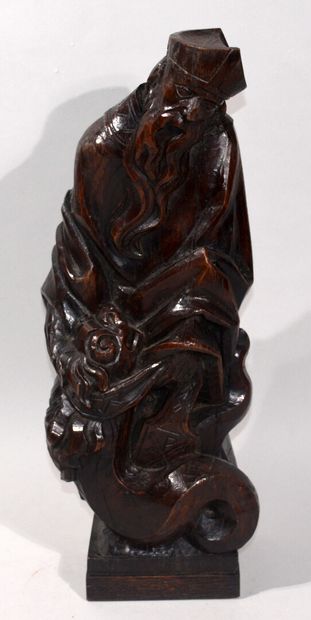 null Jean FRÉOUR (1919-2010)

"Saint Saurotone's"

Sculpture in patinated oak wood...