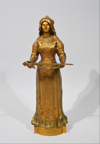 null Alexandre VIBERT (c.1847-1909)

"Femme à l'épée"

Bronze à patine doré portant...