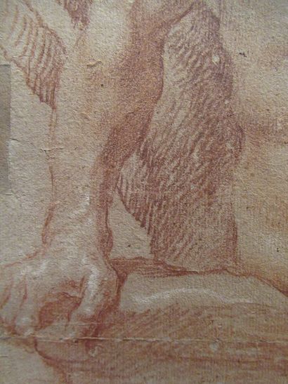  Gian Lorenzo BERNINI (1598-1680) 
Académie d'homme 
Sanguine avec de légers rehauts...