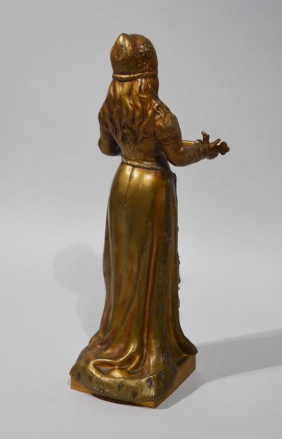 null Alexandre VIBERT (c.1847-1909)

"Woman with a sword".

Bronze with gilt patina...
