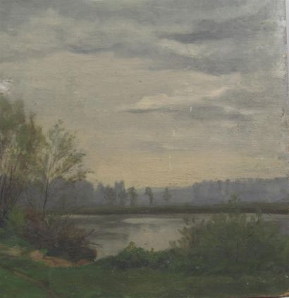 null Entourage de Jean-Baptiste Camille COROT (1796-1875)

"Gelée blanche à Auvers-Sur-Oise"

Huile...