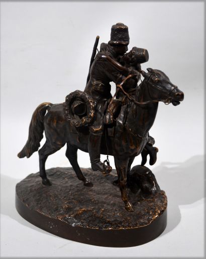 null A. M. BONEGOR (XIX-XX)

« Le Baiser du Kozak / côsaque »

Epreuve en bronze...