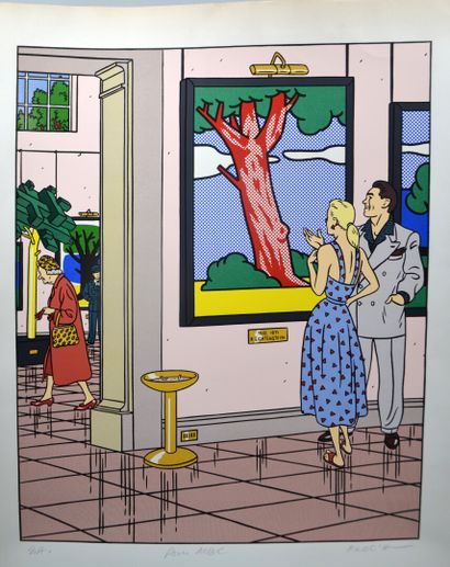 null Jean-Claude FLOCH dit FLOC'H (born in 1953)

"Homage to Roy Lichtenstein

Serigraphy...