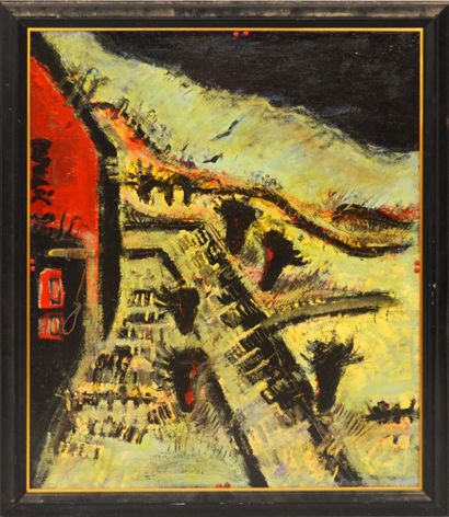 null Bozidar PARUSIC-BOJA (1939)

"Le pignon rouge"

Acrylique sur panneau signé...