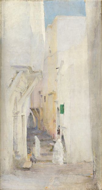 null Pascal DAGNAN-BOUVERET (1852-1929)

"View of an alley of Algiers".

Oil on canvas...