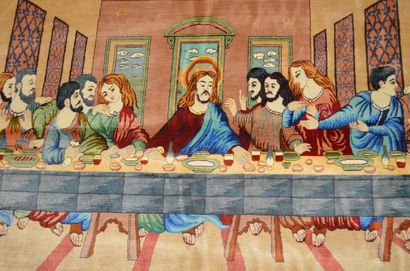 null IRAN, Ghoum

Hand-knotted silk TENTURE decorated with the Last Supper after...