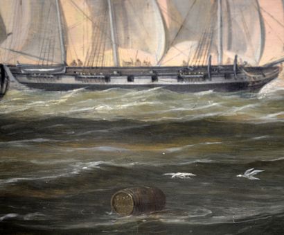 null HOLLAND SCHOOL circa 1800

"The entry of three Dutch ships into a port".

Oak...