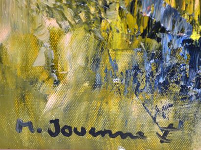 null Michel JOUENNE (Né en 1933)

"Le repos des chaluts" 

Huile sur toile signée...