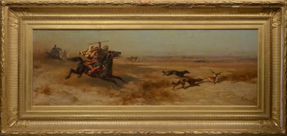 null Jules DIDIER (1831-1914)

"Chasse au faucon"

Huile sur toile signée en bas...