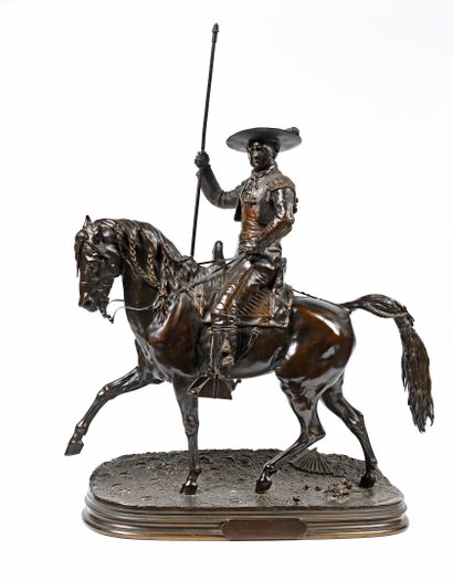null Pierre Jules MENE (1810-1879).

Picador on horseback.

Important proof in bronze...