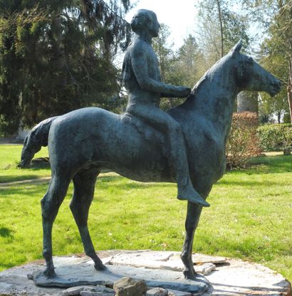 null Floyd Tennison DEWITT (1934-2000)

"Man and horse" - About 1980

Bronze sculpture...