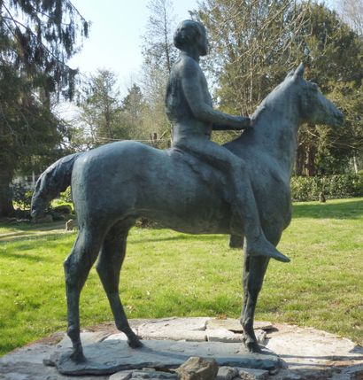 null Floyd Tennison DEWITT (1934-2000)

"Man and horse" - About 1980

Bronze sculpture...