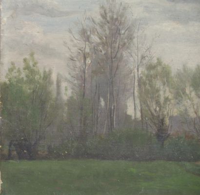 null Entourage de Jean-Baptiste Camille COROT (1796-1875)

"Gelée blanche à Auvers-Sur-Oise"

Huile...