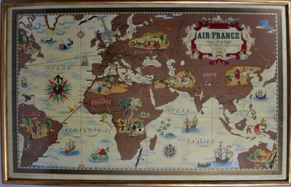 null Planisphère Air France Nova et Vetera. 1939. 

Affiche lithographique. 523 C6...