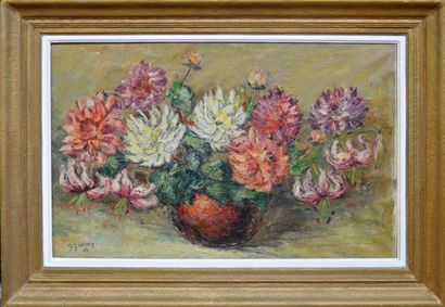 null Germaine GARDEY (1904-1995)

"Bouquets de dahlia et lys"

Huile sur toile signée...