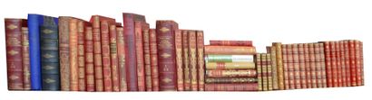 null Collection de volumes reliés sur la littérature française comprenant : J. Verne,...