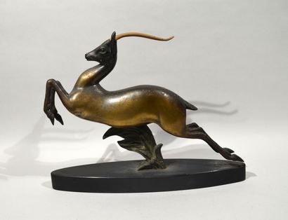 null Irénée Rochard (1906-1984) D'après

"Antilope"

Groupe en régule sur base en...