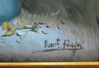 null VINCENTE PAGUEI (XXe) 

« Nature morte aux fleurs » 

Huile sur toile signée...