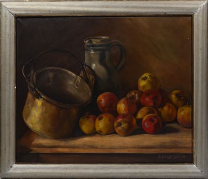 null Victor Paul Joseph DARGAUD (c.1850-1921)

"Nature morte aux pommes"

Huile sur...