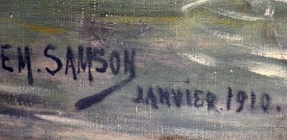 null E.M. SAMSON (XIX-XX)

"Epagneul et son chiot"

Huile sur toile signée en bas...