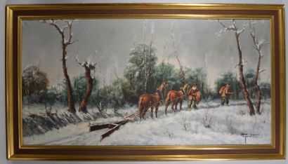 null Guiseppe VIGANO (1910- ?)

"Les chevaux de trait"

Huile sur toile signée en...