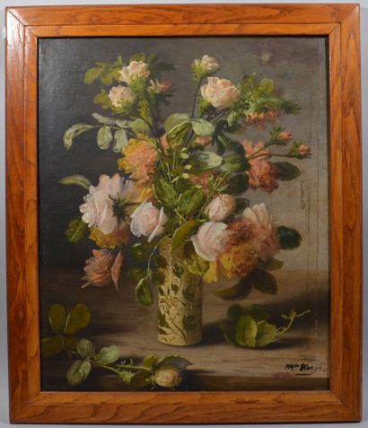 null KONGE ? (XXe)

"Bouquet de roses dans une vase en céramique"

Huile sur toile...