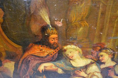null D'après Antoine COYPEL

"Esther s'évanouissant devant le roi Assuérus"

Huile...