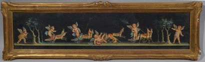 null ITALIAN SCHOOL of the end of the 19th century

Putti playing with deer teams...