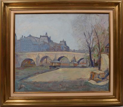 null Eugène Théophile TELLIER (1872-1958)

"Vue du Pont Royal et du Palais du Louvre"

Huile...