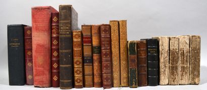 null Lot de livres en marocain de cuir reliés comprenant Victor Hugo, paroissien,...