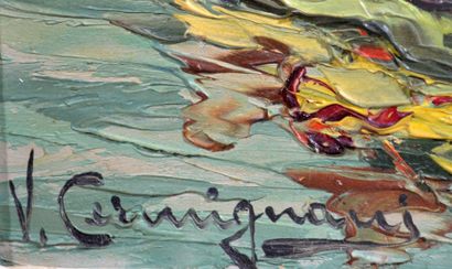 null Vincent CERMIGNANI (1902-1971)

"Bateau de pêche"

Huile sur panneau signée...