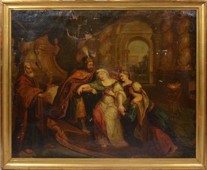 null D'après Antoine COYPEL

"Esther s'évanouissant devant le roi Assuérus"

Huile...