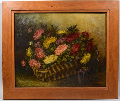 null A.GONDOIS (XXème siècle)

"Panier de fleurs"

Huile sur toile signée en bas...