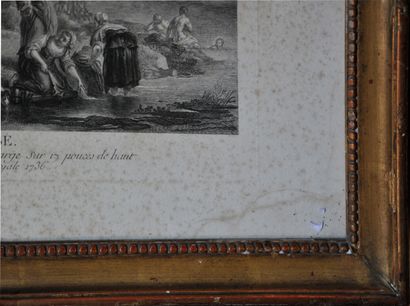 null Carel VAN FALENS (1683-1733) D'après, 

"Rendez-vous de la chasse" 

Gravure...