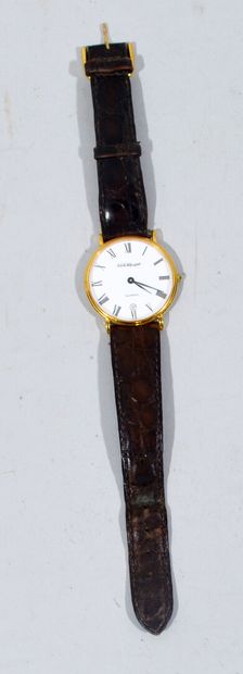 null EMILE PEQUIGNET

Wristwatch with round dial in gold-plated steel, indicating...