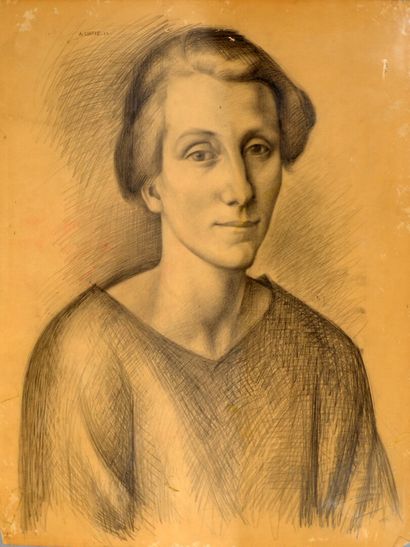 null André LHOTE (1885-1962)

"Portrait de femme"

Mine de plomb sur papier glaçé...