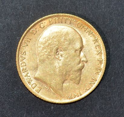  Un demi-souverain Edouard VII en or jaune 1905