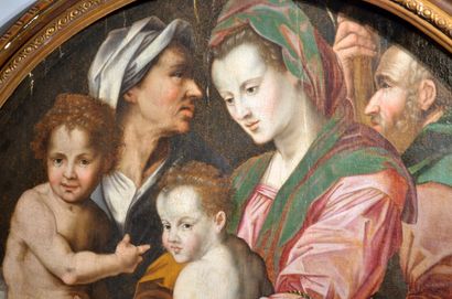 null Ecole italienne du XVIIe siècle, suiveur d'ANDREA DEL SARTO

"La Sainte Famille,...