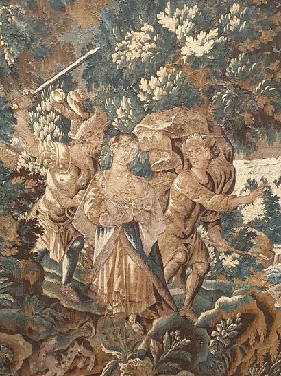  FLANDRES, probablement AUDENARDE - Début du XVIIe siècle 
TAPISSERIE en laine polychrome...