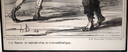 null Honoré DAUMIER (1808-1879)

"Les chasses se suivent et ne se ressemblent pas"

Lithographie...